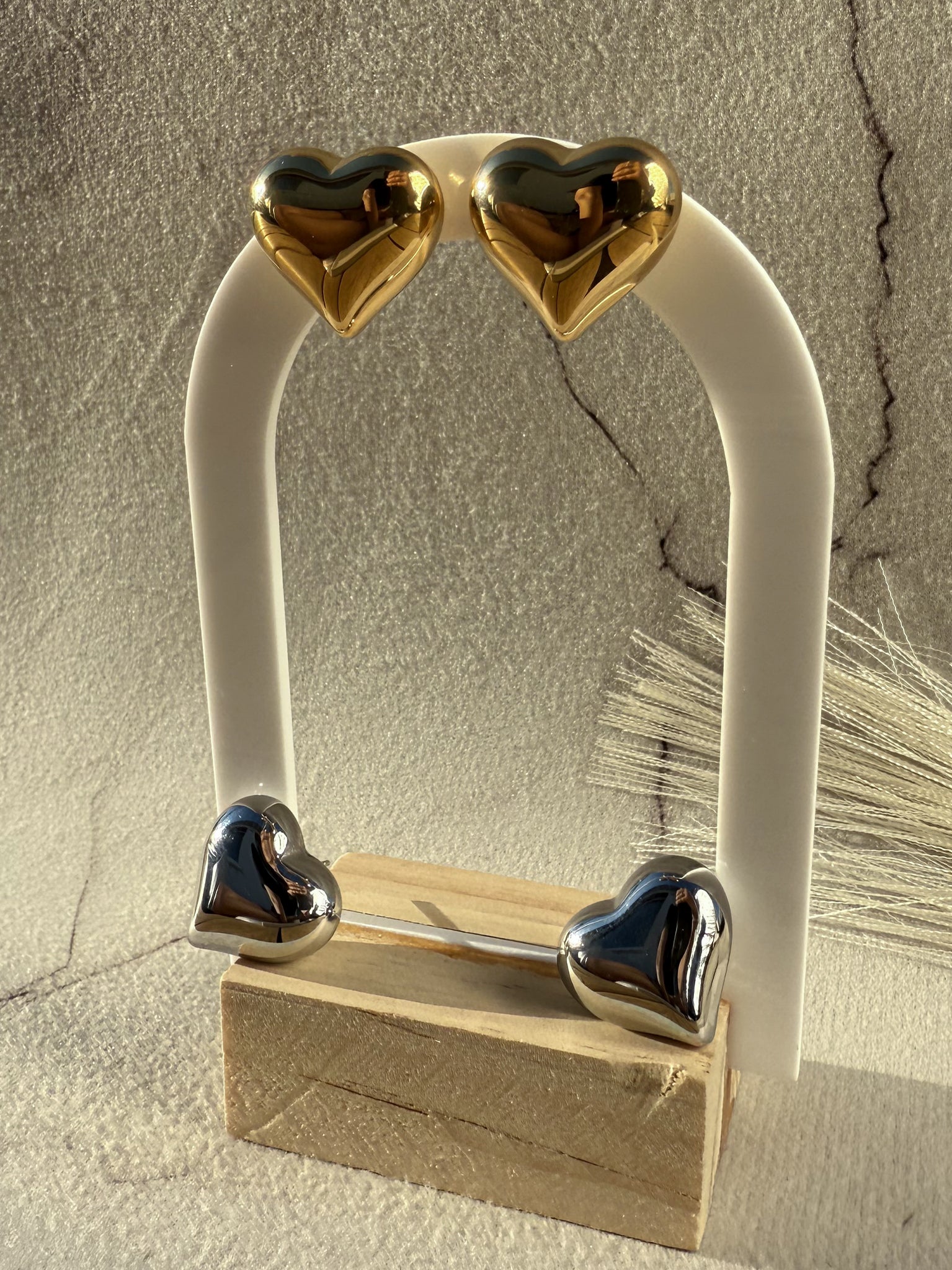 ORECCHINI HEART BUTTON