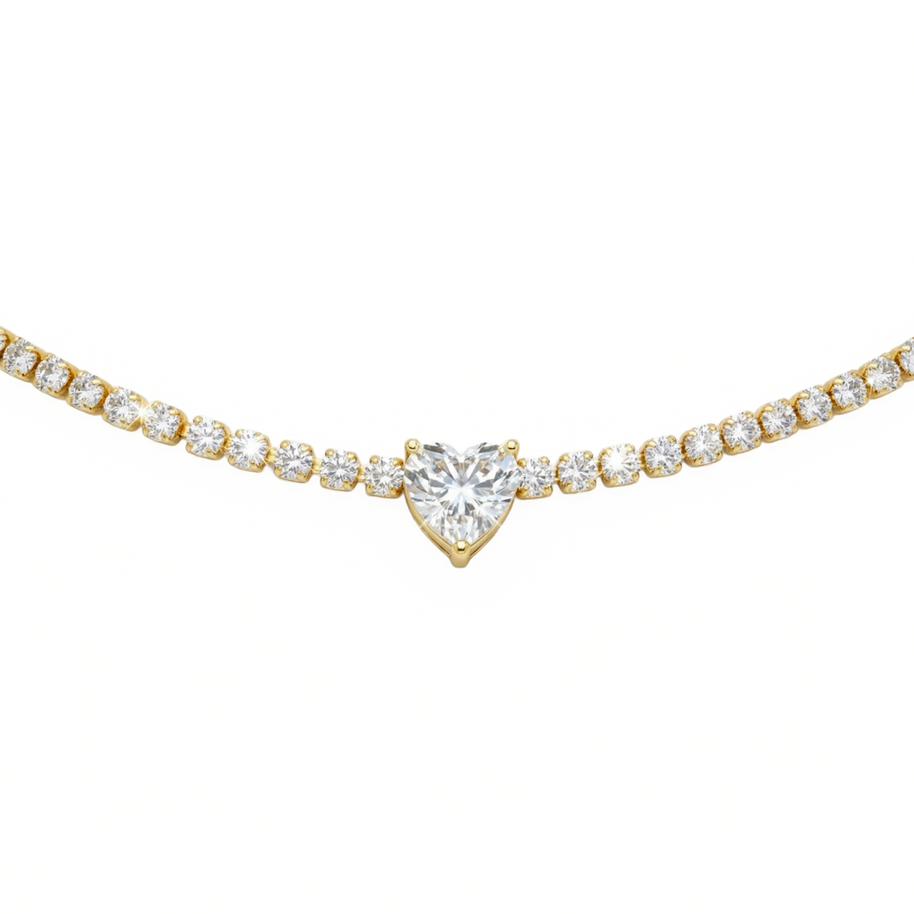 Collana Tennis Cuoricino