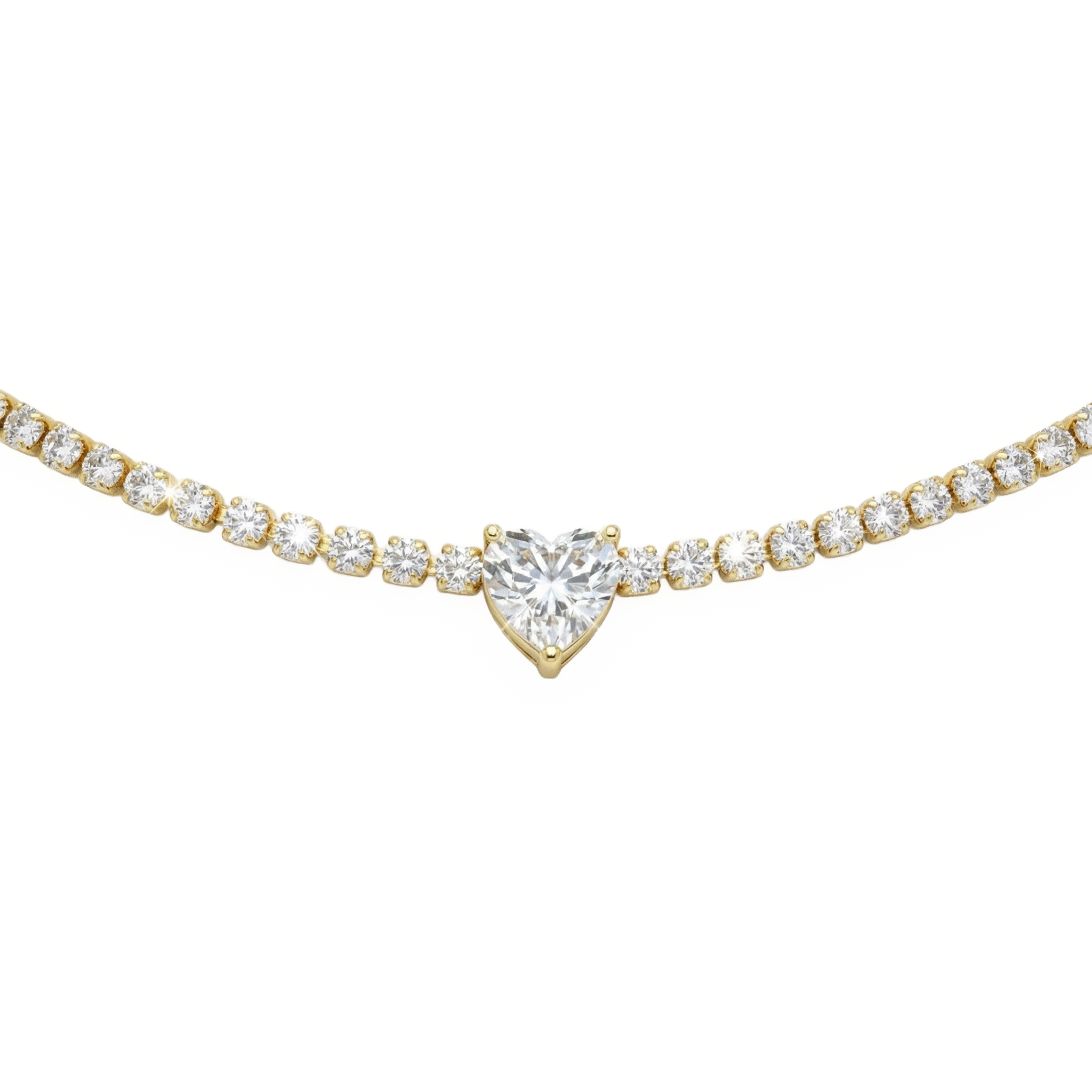 Collana Tennis Cuoricino