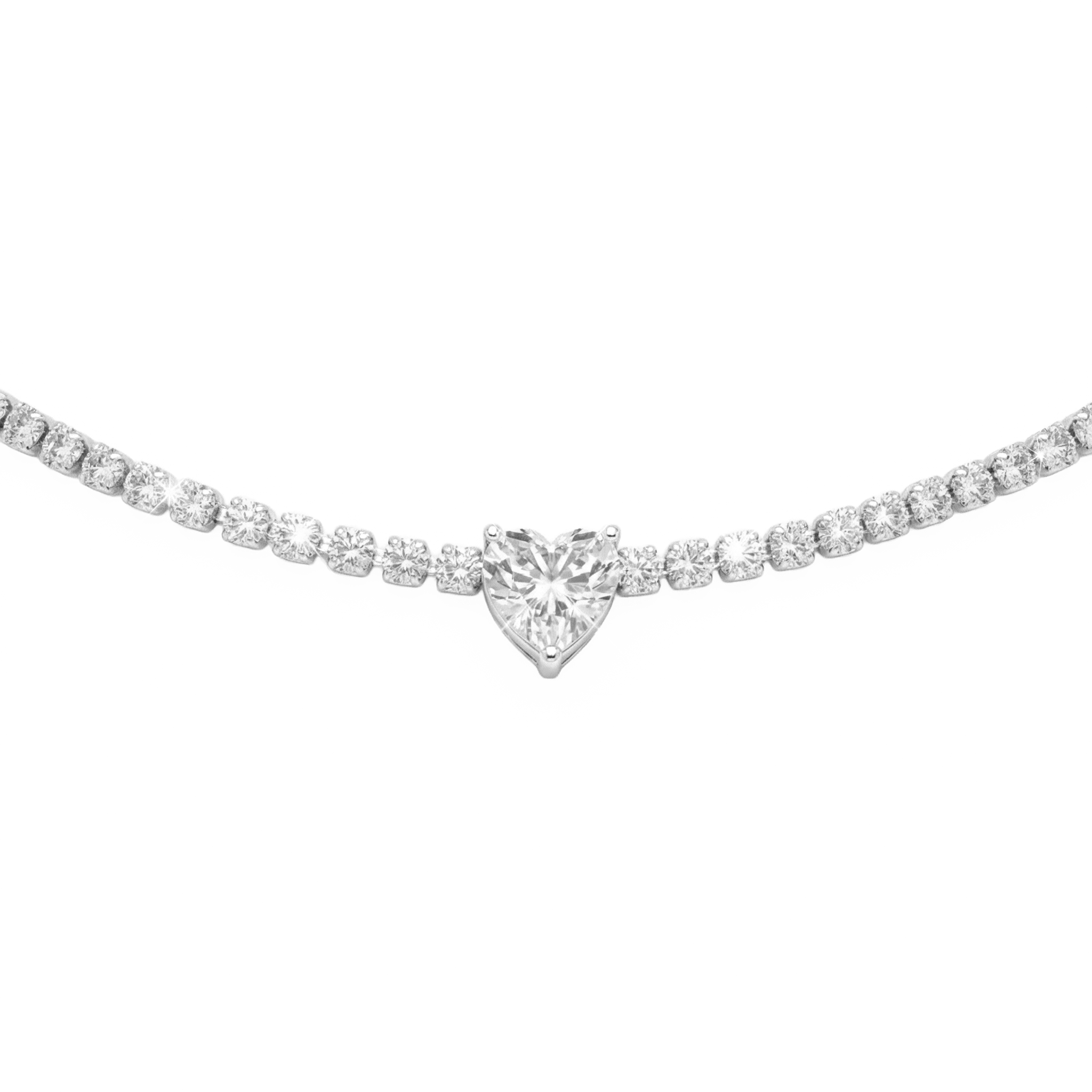 Collana Tennis Cuoricino