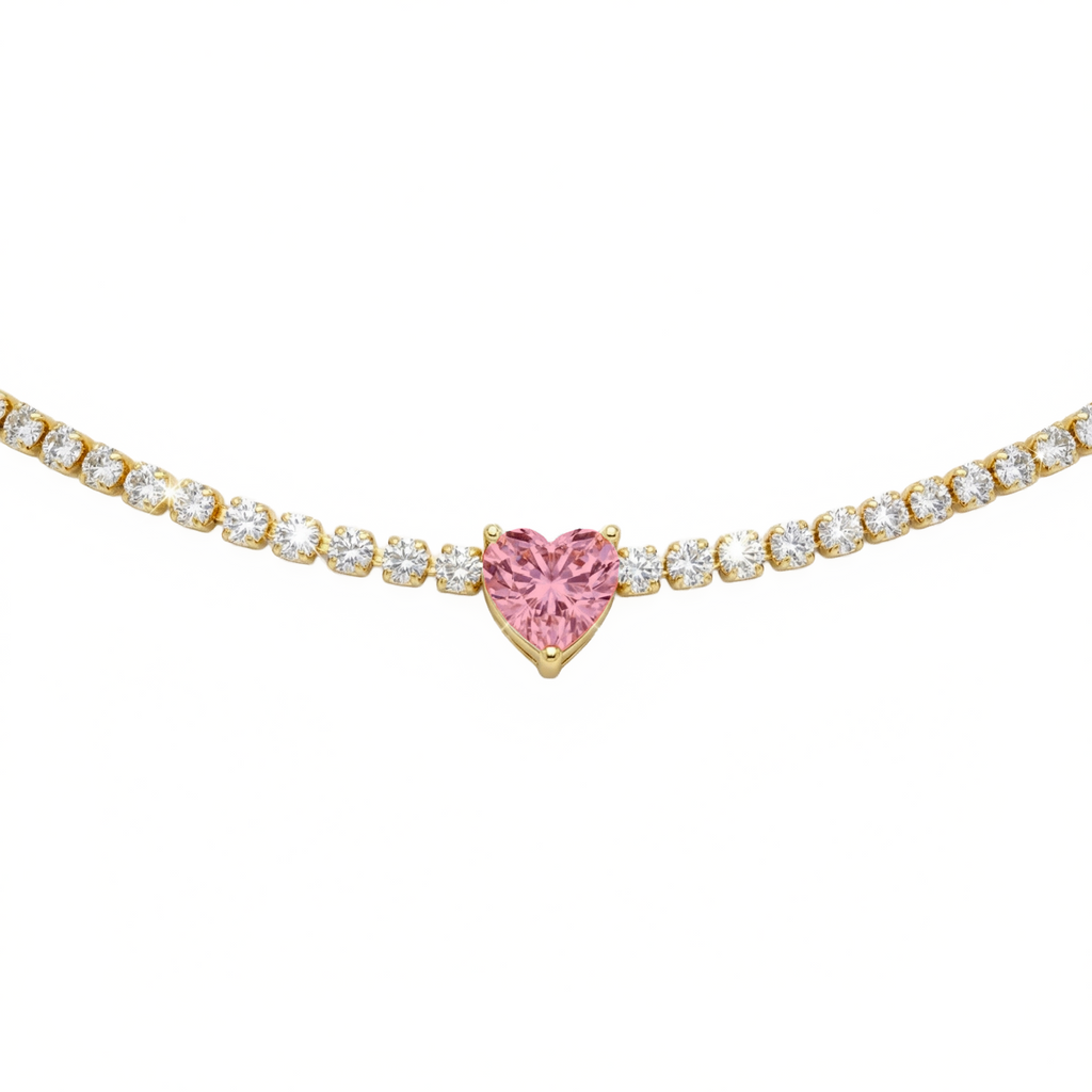 Collana Tennis Cuoricino