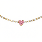 Collana Tennis Cuoricino
