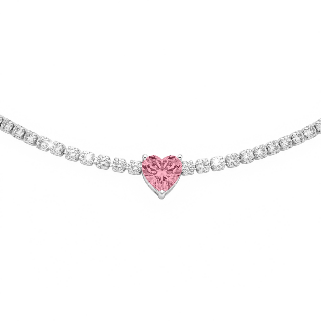 Collana Tennis Cuoricino