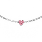 Collana Tennis Cuoricino