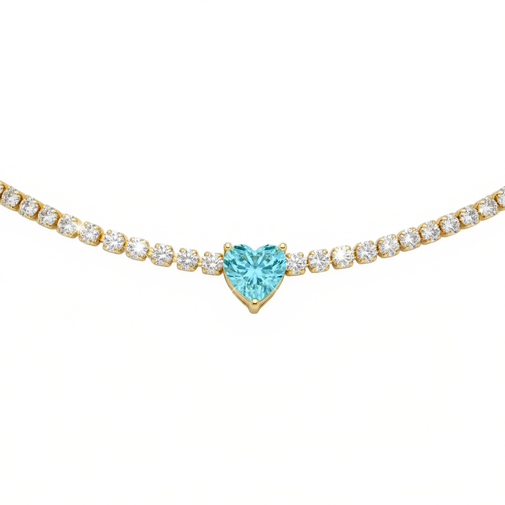 Collana Tennis Cuoricino