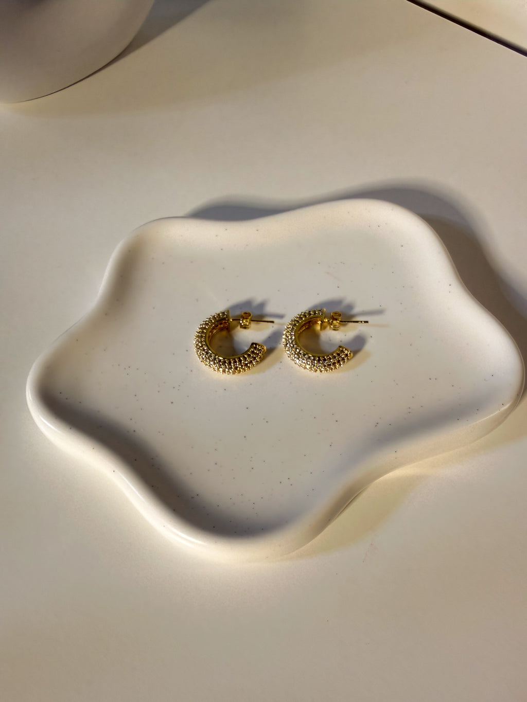 ORECCHINI SMALL CIRCLE BRILLANTINATI