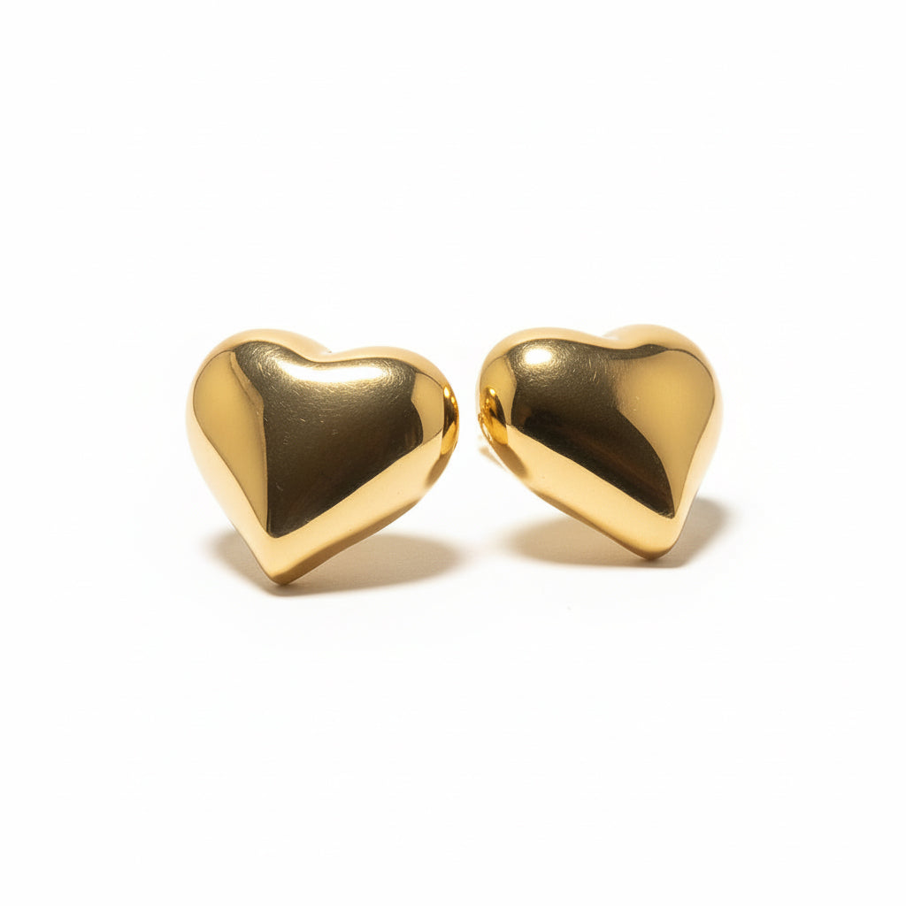 Orecchini Heart Button