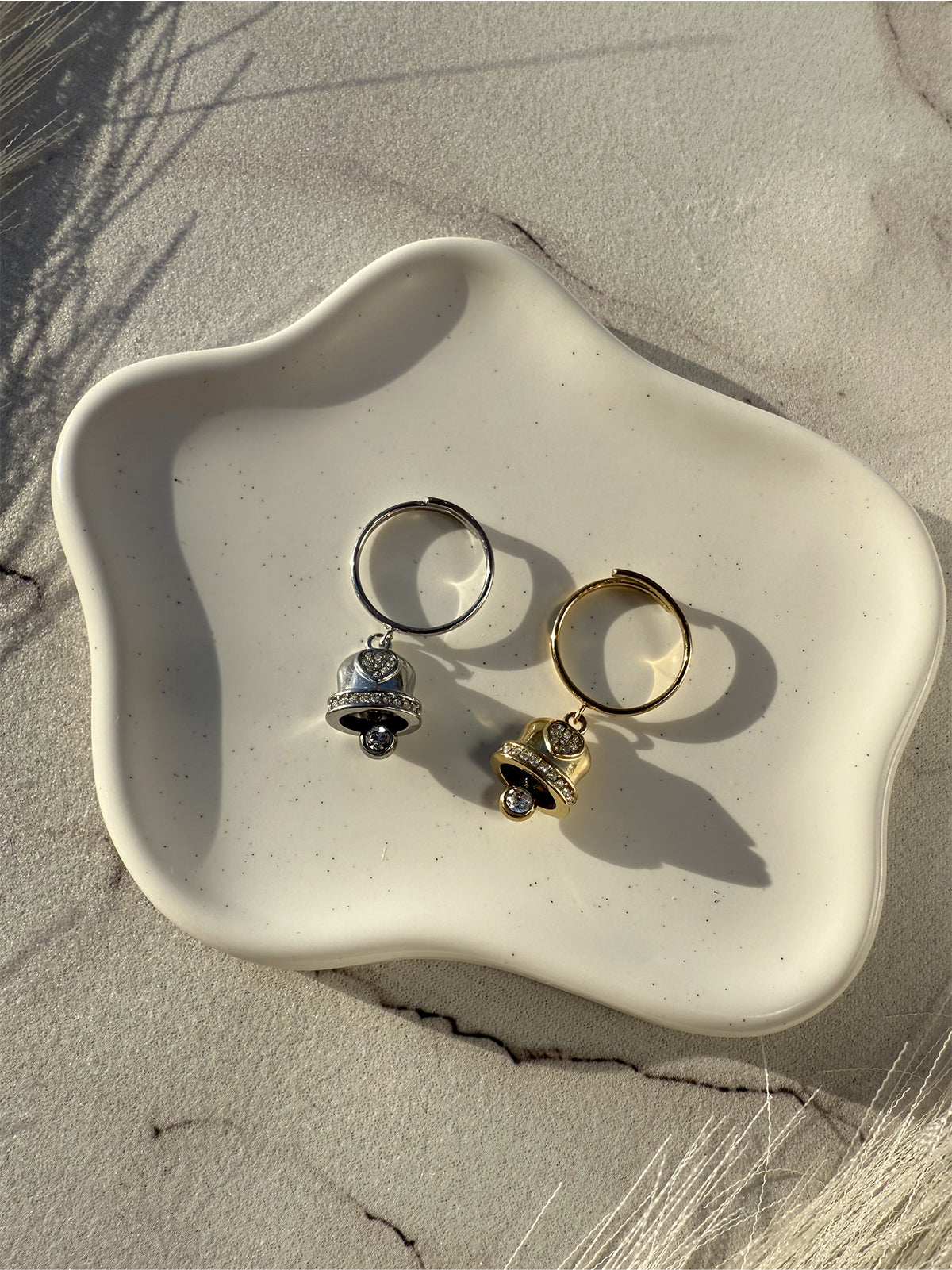 ANELLI CAMPANELLA BRILLANTINATA CON CUORE