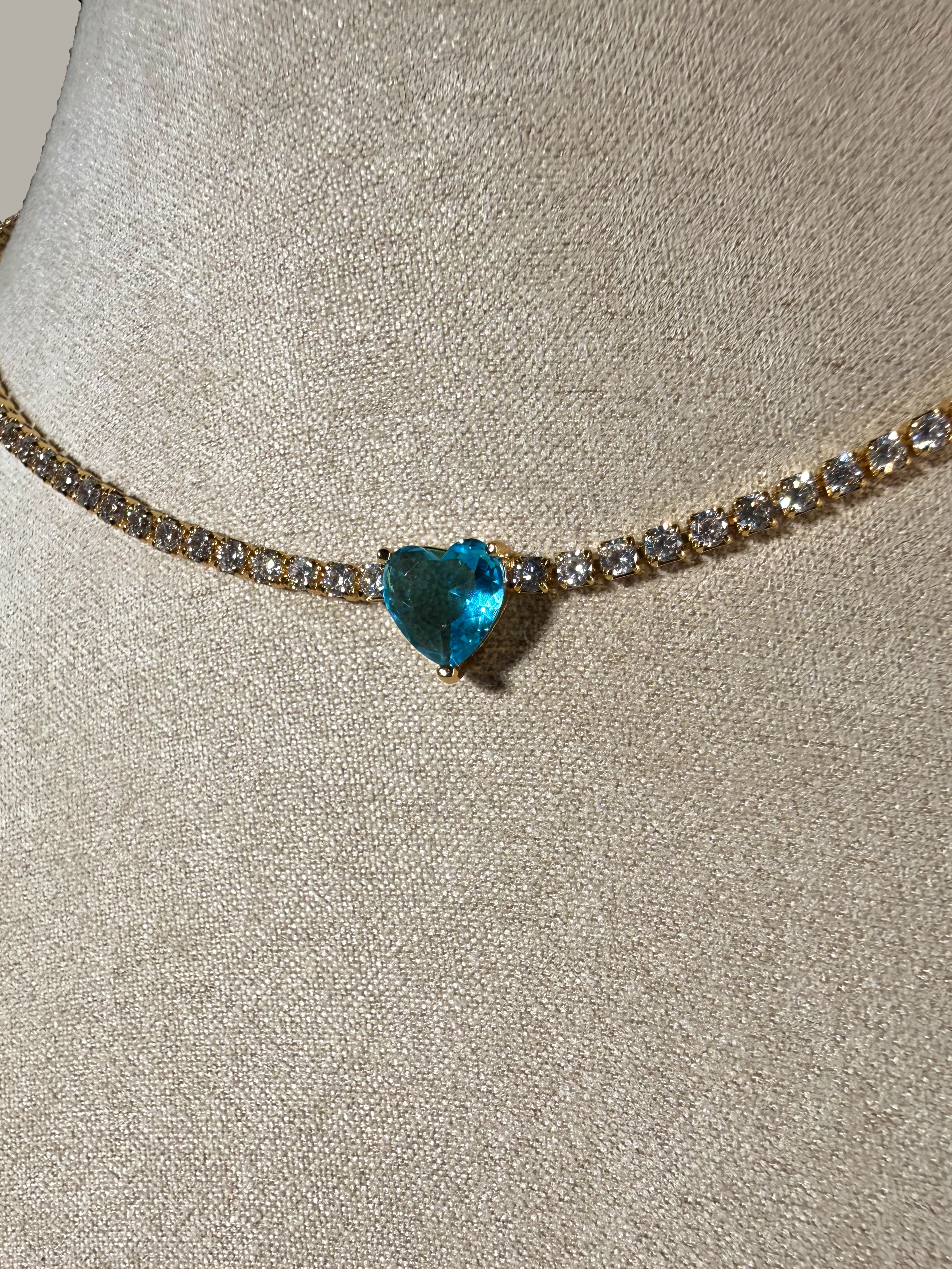 COLLANA TENNIS CUORICINO