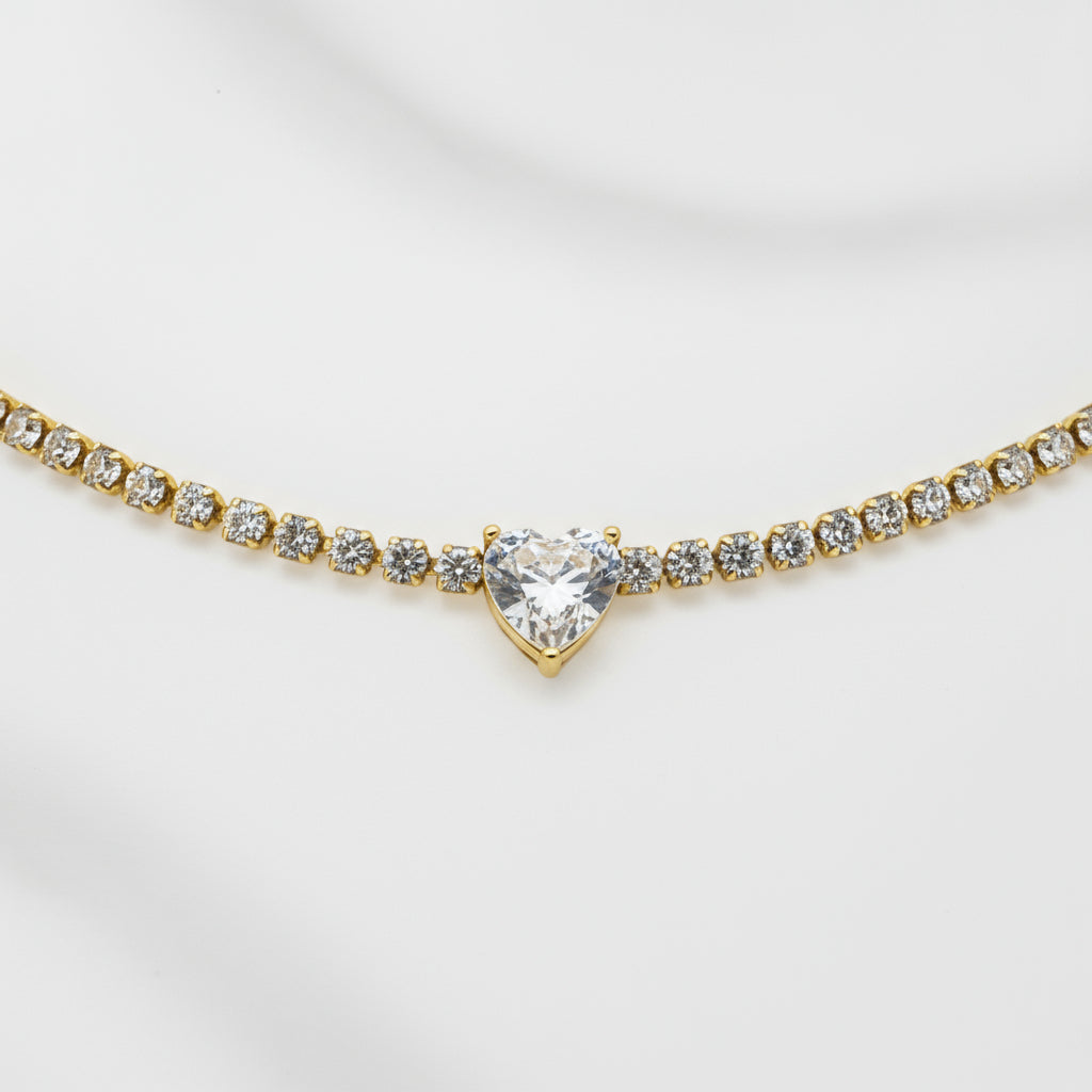 COLLANA TENNIS CUORICINO