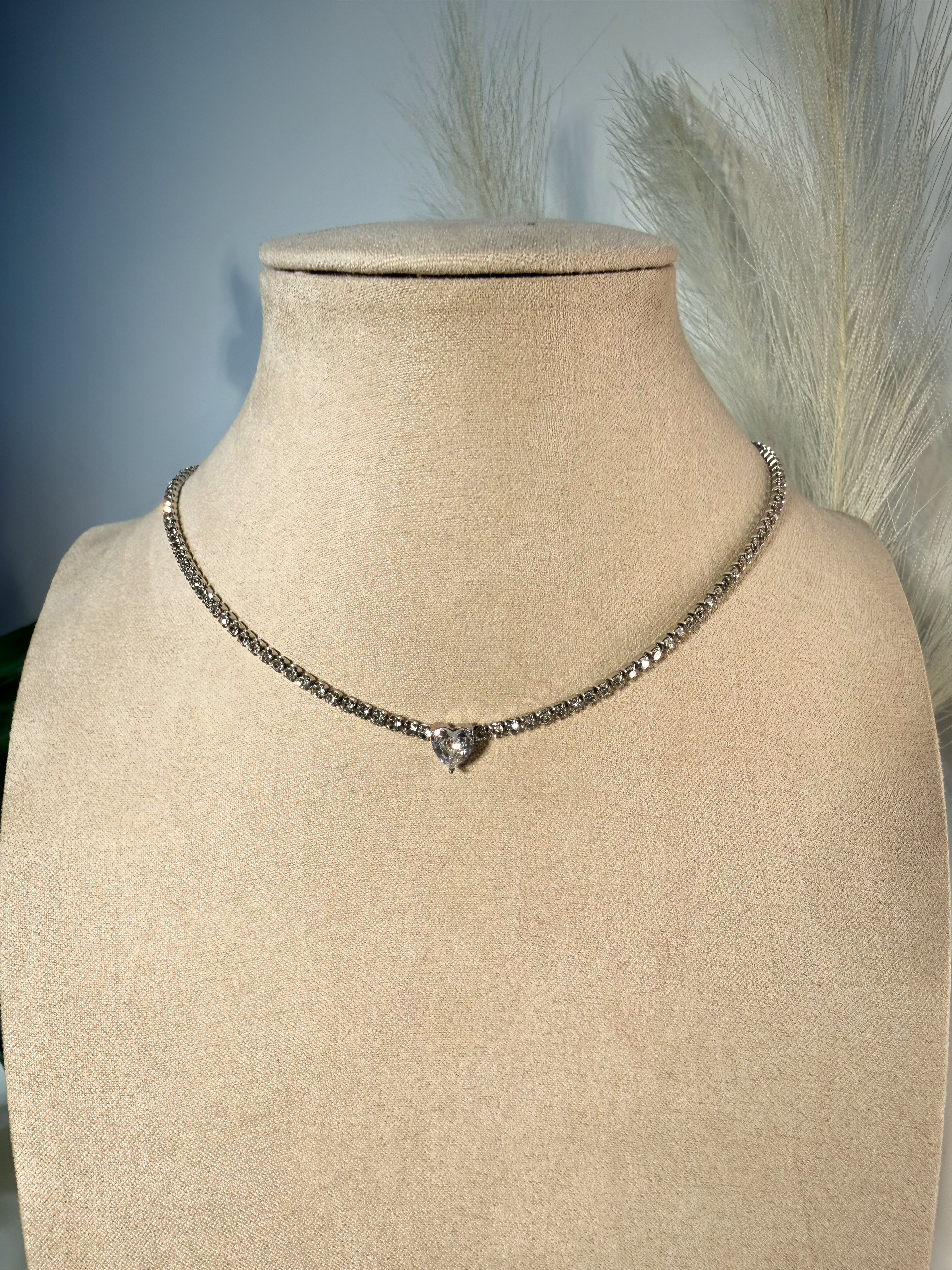 COLLANA TENNIS CUORICINO