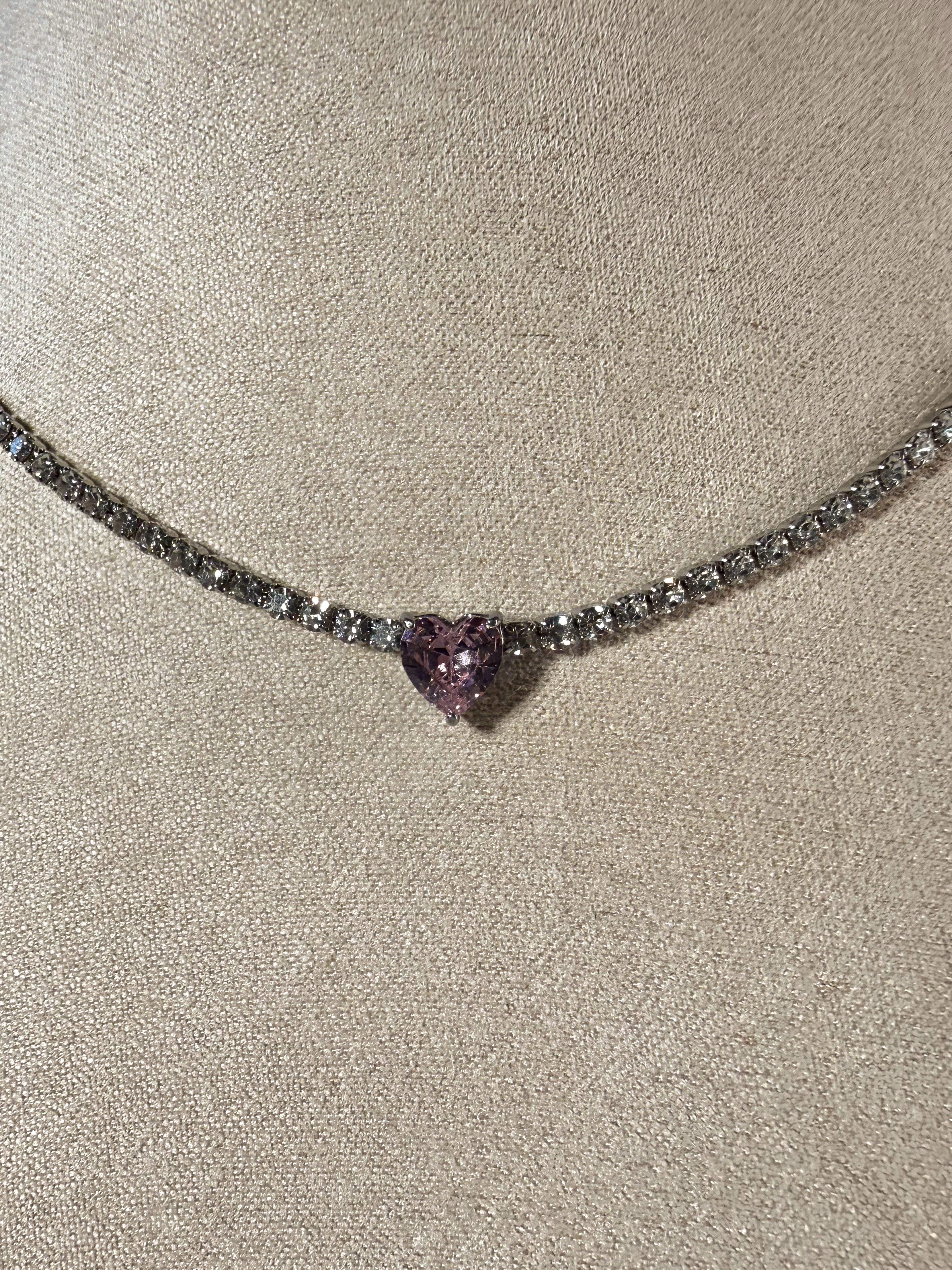 COLLANA TENNIS CUORICINO