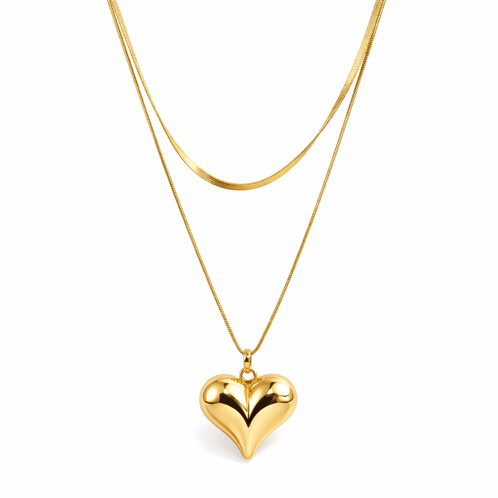 Collana Snake Big Heart