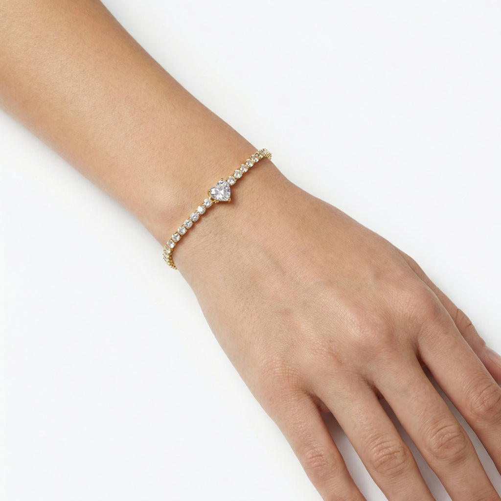 Bracciale Tennis Cuoricino